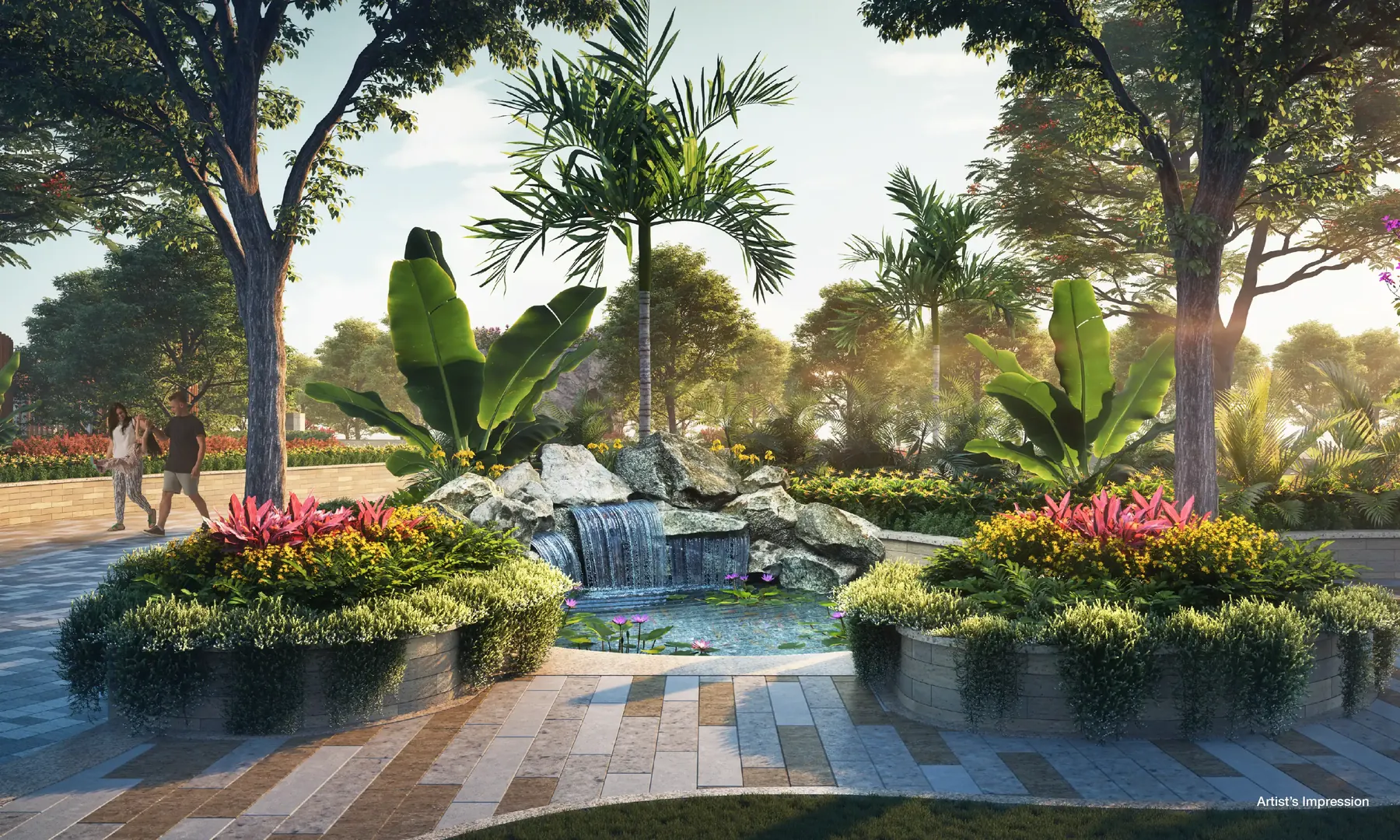 Landscaped water feature