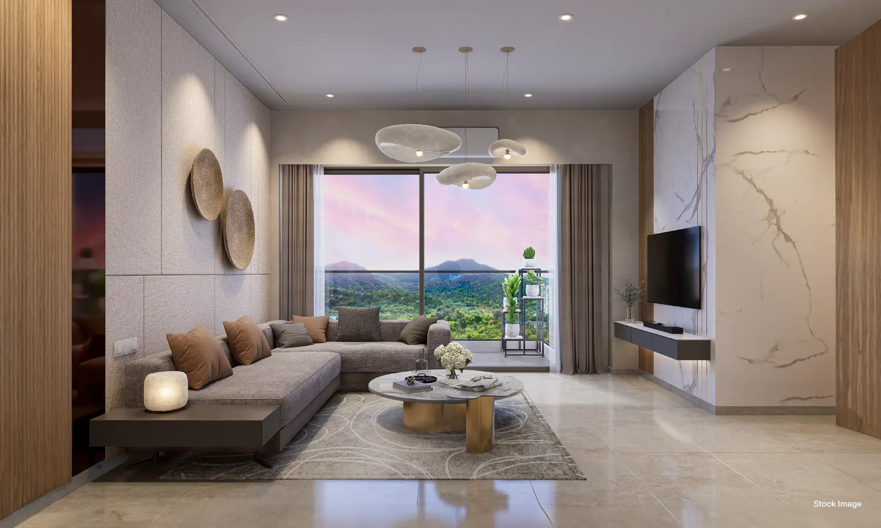 Living and dining area